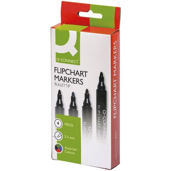 Set van 4 flipchart markers