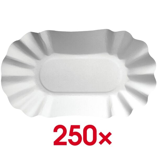 Pak van 250 kartonnen schaaltjes »pure« voor patat