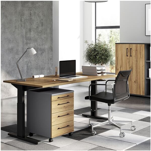 Meubelset »Profiline II« 3-delig, bureau met ladeblok op wielen en archiefkast