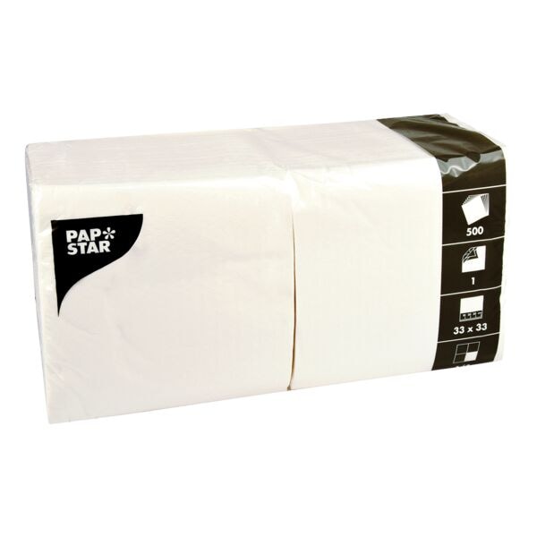500 servetten 1-laags 33x33 cm wit