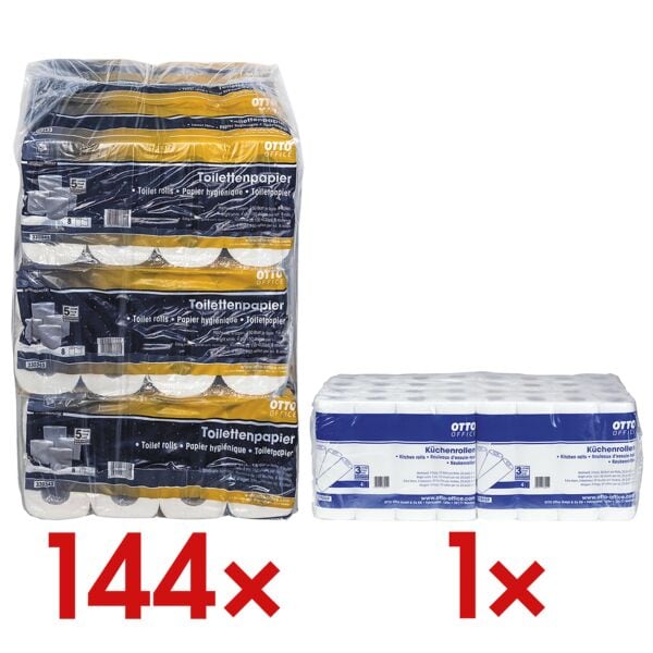 2x toiletpapier »Premium« 4-laags - 72 rollen incl. keukenrollen 3-laags, 32 rol