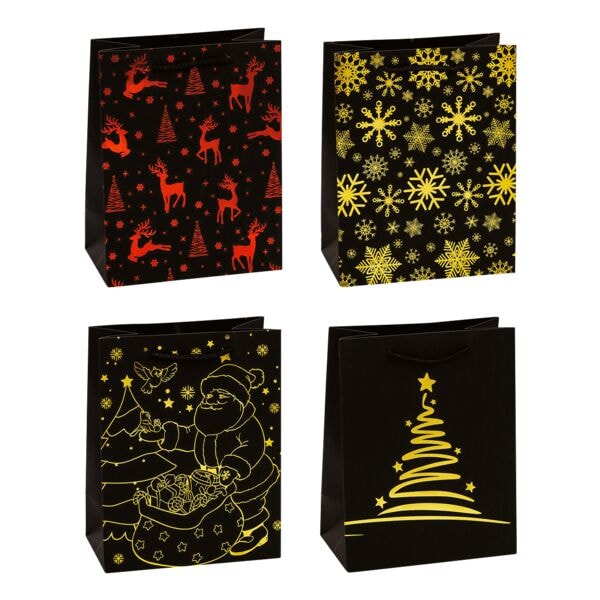 Pak van 12 cadeautasjes »Premium Weihnachten - Mittel«