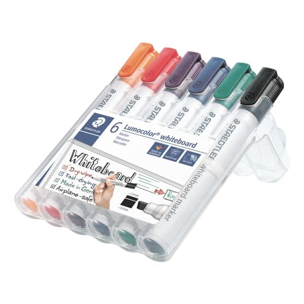 Pak van 6 whiteboard markers »Lumocolor 351 B«