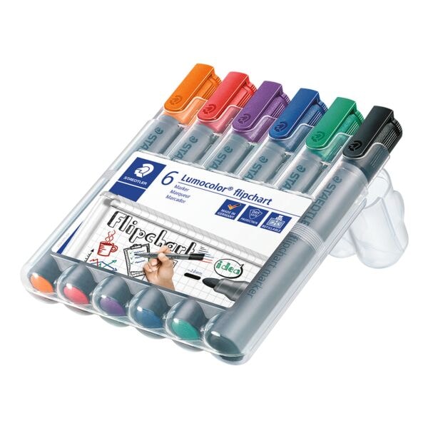 Pak van 6 flipchart-markers »Lumocolor 356«