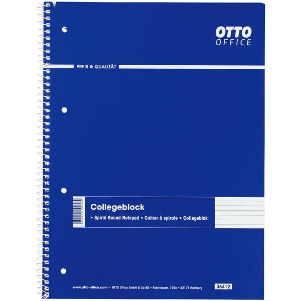 Collegeblok A4 gelinieerd, houtvrij ECF papier