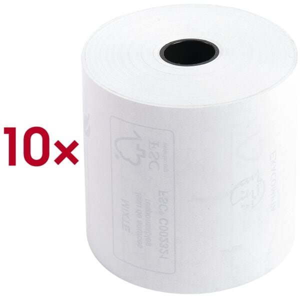 Pak met 10 thermische kassarollen 57 mm / 44 m - 55 g/m²