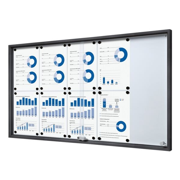 Afsluitbare vitrinekast »SLIM« 10x A4