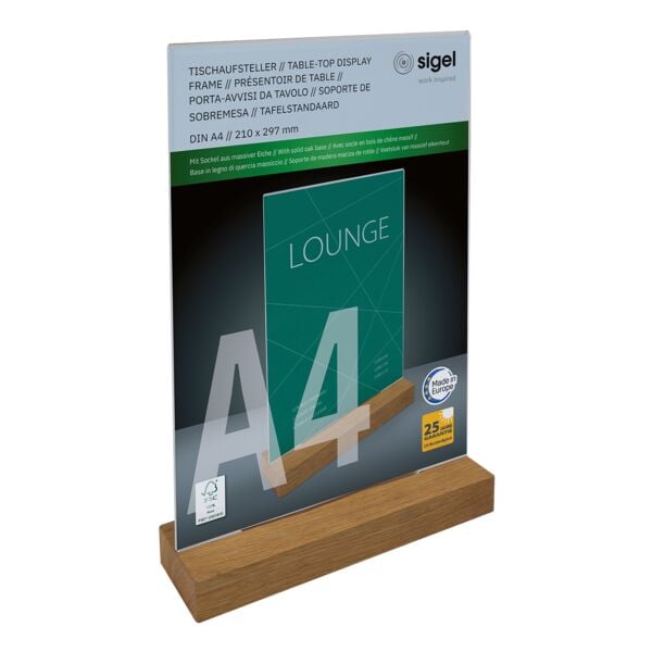Tafelstandaard houten voet A4