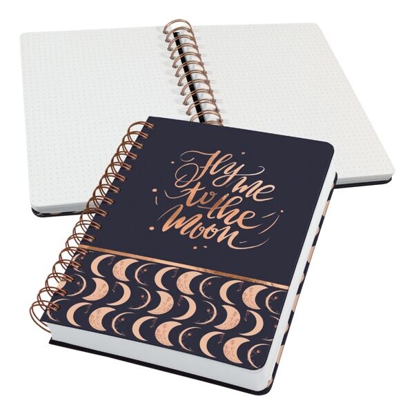 Spiraal notitieboek "»Jolie Moonlight Melody« gestippeld ca. A5 hardcover 240 pa