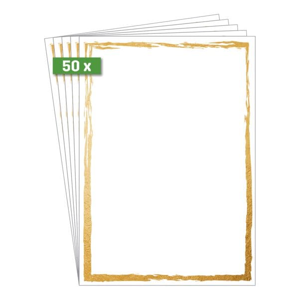 Motiefpapier A4 »Golden frame«