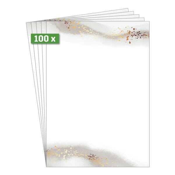 Motiefpapier A4 »Water color gold beige«