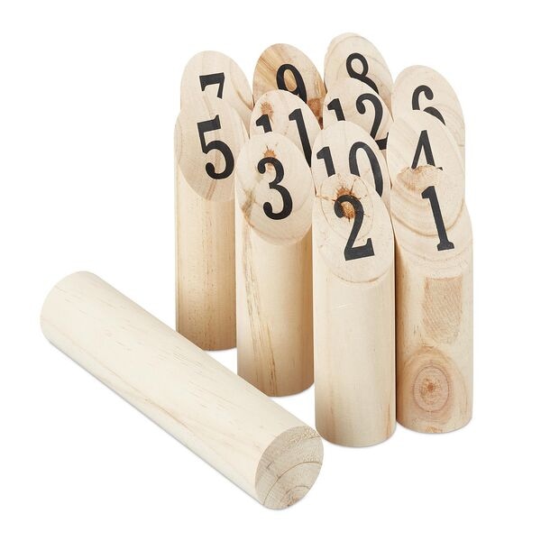 Vikingspel »Kubb« cijfers 13-delig