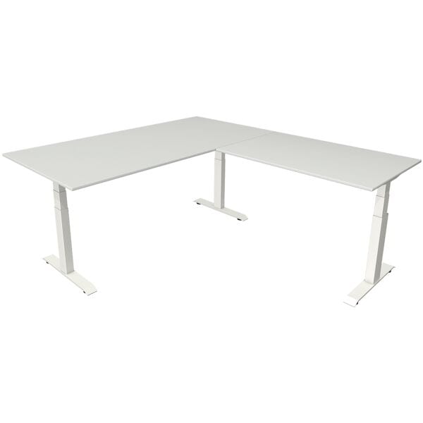 Bureau hoogte verstelbaar (elektrisch) »Move 4« 200 cm T-poot 90°-hoek