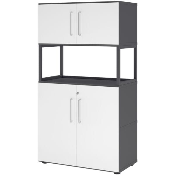 Open kast »Flexwall« 80 cm breed 4 OH stalen frame