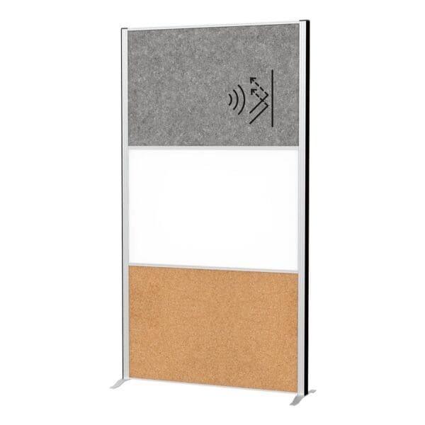 Scheidingswand »MAULconnecto« 1 akoestisch paneel + 1 whiteboard paneel + 1 kurk