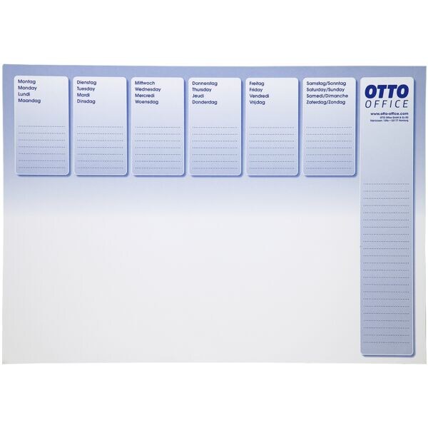 Bureauonderlegger met weekdagen »Home Office« 420x297 mm