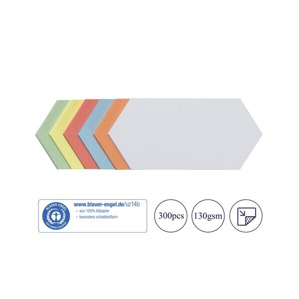 Moderatiekaarten rhombus 20,5 x 9,5 cm 300 stuks