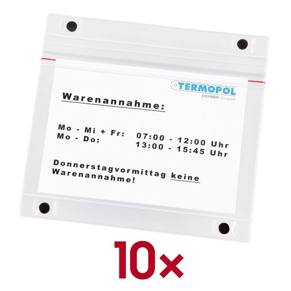 2x 5 PVC magneetzakken A5 liggend