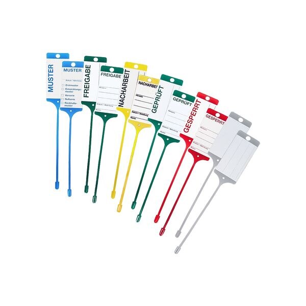 6x 100 stuks warenetiketten, geassorteerde kleuren