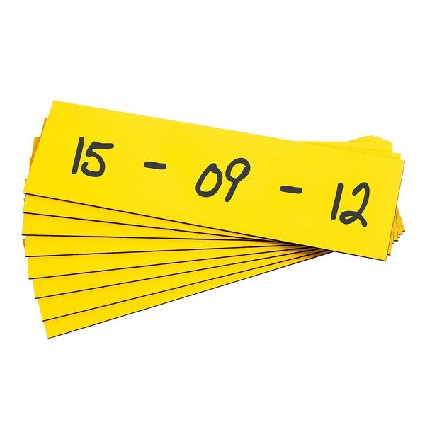 2x pak met 100 magnetische opslagetiketten 20 x 150 mm