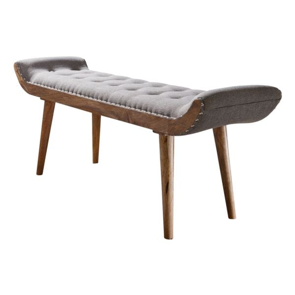 Zitbank stof / massief hout Chesterfield design 125 cm