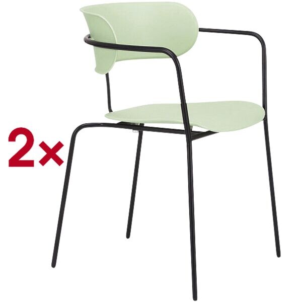 Set van 2 bezoekersstoelen »Bistro«