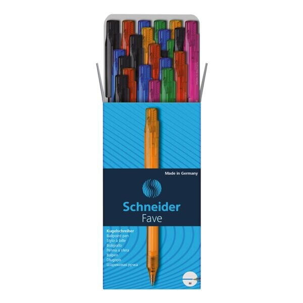 Pak met 50 balpennen »Fave 770« geassorteerde kleuren