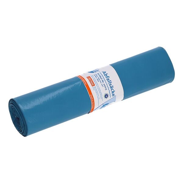 25 afvalzakken van gerecycleerd materiaal »PREMIUM PLUS&reg;« 120 liter blauw