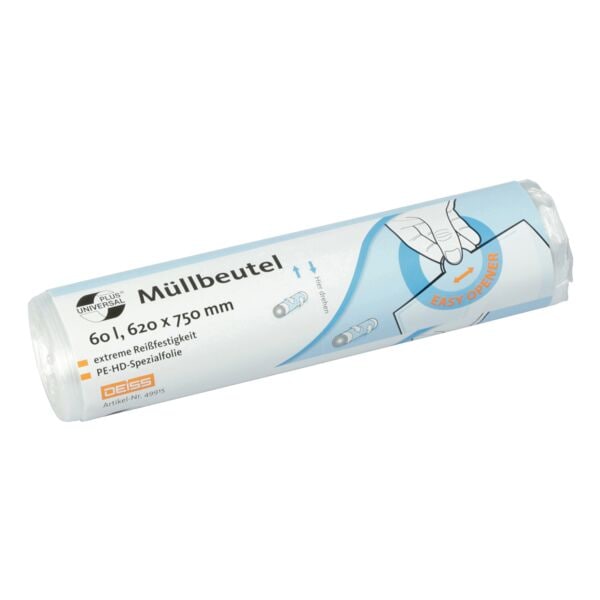 20 afvalzakken »UNIVERSAL PLUS&reg;« 60 liter transparant