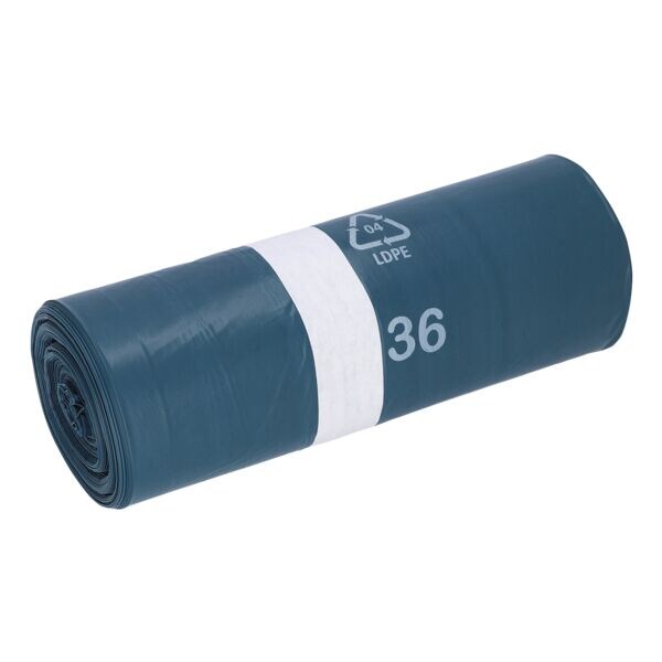 25 afvalzakken van gerecycleerd materiaal type 60 blauw