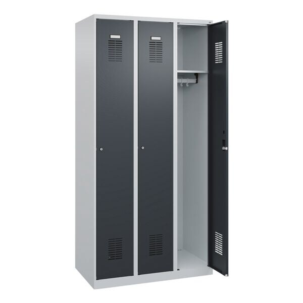 Garderobekast »Basis PLUS« 3x1 met cilinderslot