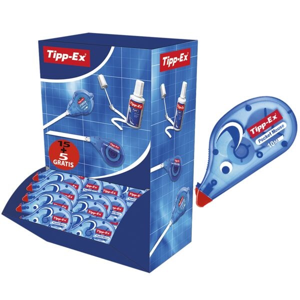Set van 20 wegwerpbare correctierollers »Pocket Mouse«