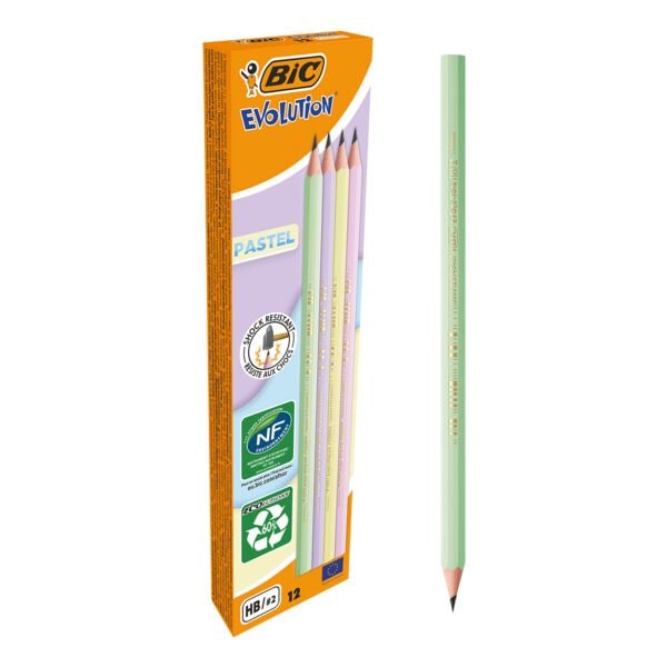 Pak met 12 houtvrije potloden »Evolution Pastel« HB