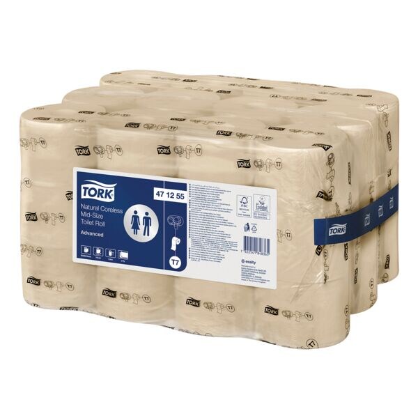 Toiletpapier midirollen Advanced kernloos naturel T7 2-laags 36 rollen (1 pak va