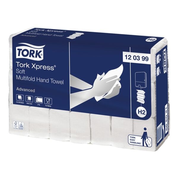 Papieren handdoeken »Xpress&reg; Soft Multifold Advanced« voor H2 2-laags wit I-vouw