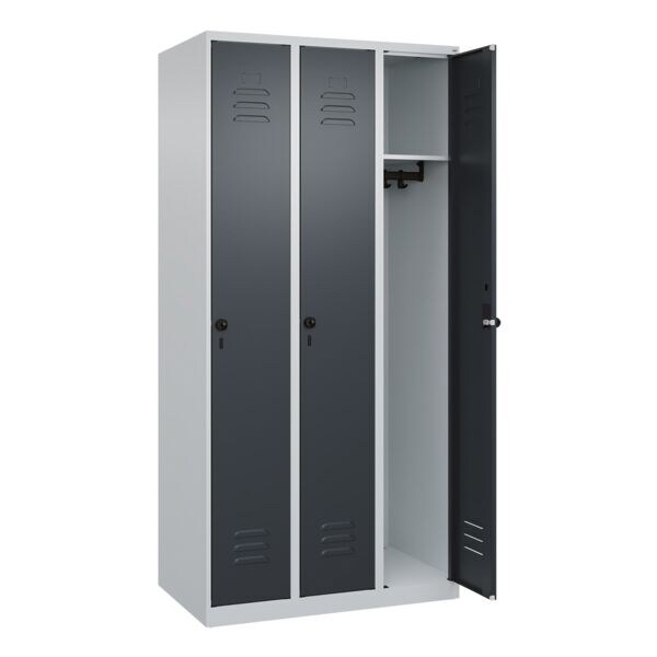 Garderobekast »Classic PLUS Korpus lichtgrau« 3x1 vakken