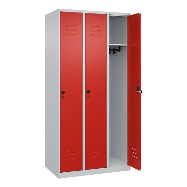 Garderobekast »Classic PLUS Korpus lichtgrau« 3x1 vakken