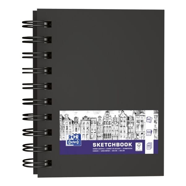 Schetsboek A6 spiraalbinding - 80 bladen