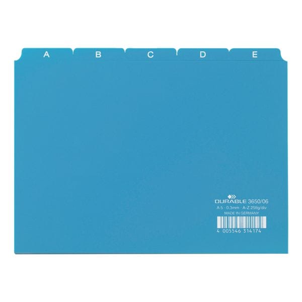 Tabbladen voor kaartenbak A5 (148 x 210 mm), A-Z
