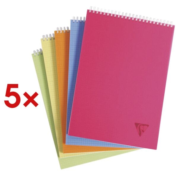 5x notitieblok »Linicolor FRESH« A5 vierkant