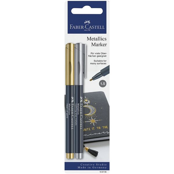 Pak met 2 metallic markers »heart of gold / nothing else metals«