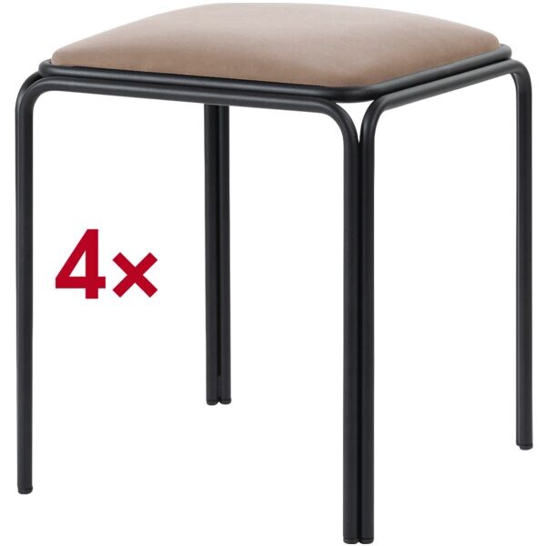 Set van 4 krukken »meet Bistro« zitting fluweel