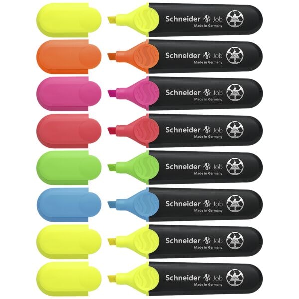 Markeerstift »Job« set van 6 +2x geel GRATIS