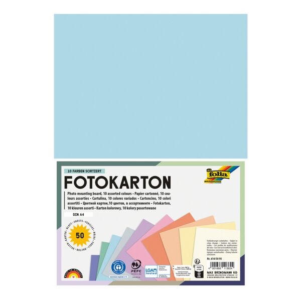 Fotokarton »PASTELL« 300 g/m² A4 (50 bladen)
