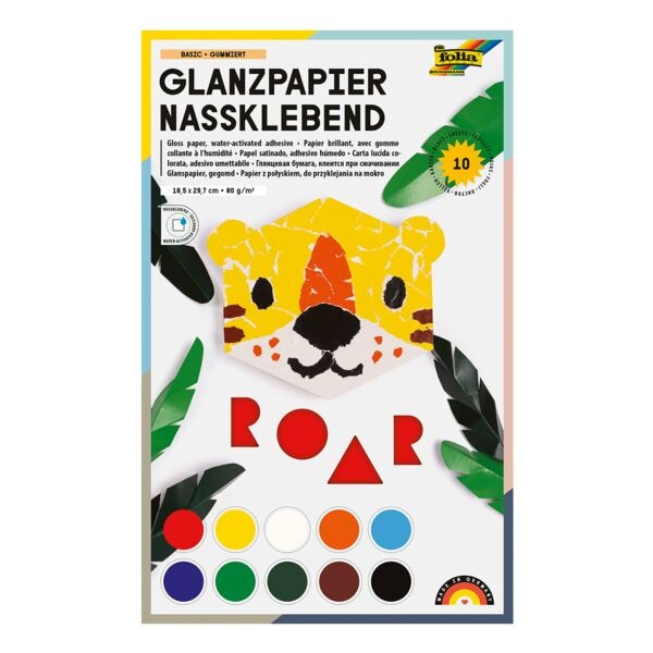 Glanzend papier natlijm 18,5 x 29,7 cm (10 bladen)
