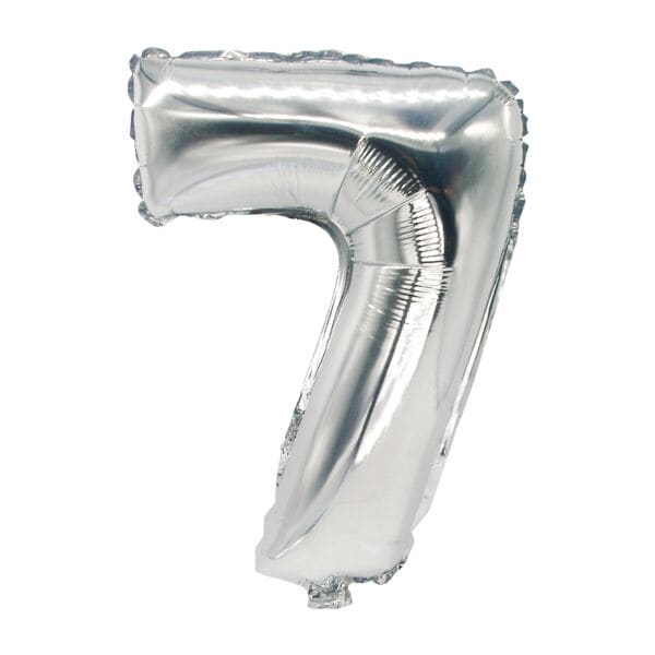 Folieballon »7« zilver