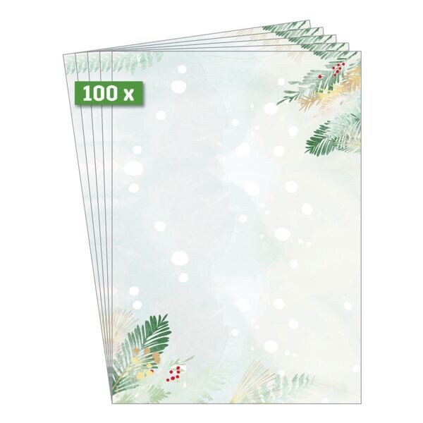 Motiefpapier »Christmas Forest Watercolor« A4