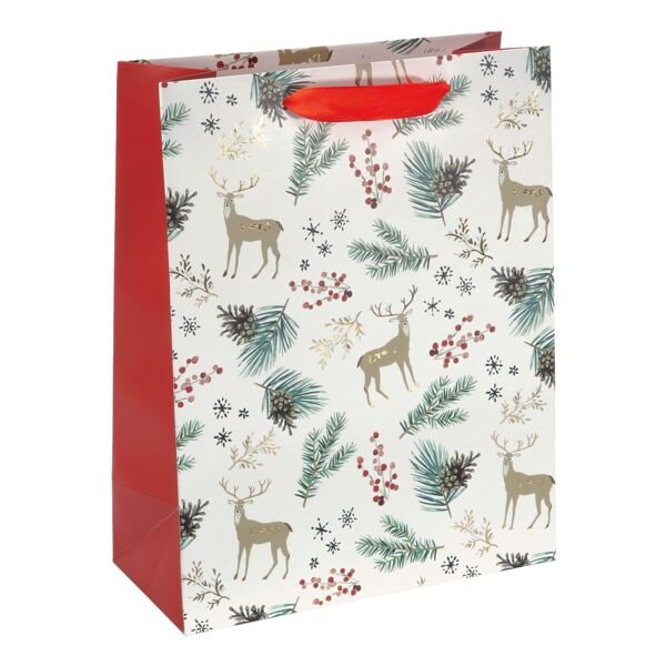 Pak met 5 kerstcadeauzakjes 26 x 33 cm