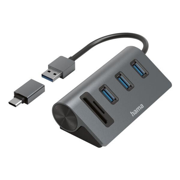 USB-hub met kaartlezer 5 poorten