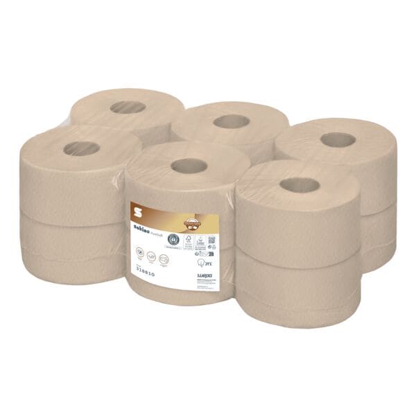 Jumbo gerecycleerd toiletpapier »PureSoft« 2-laags, 12 rollen